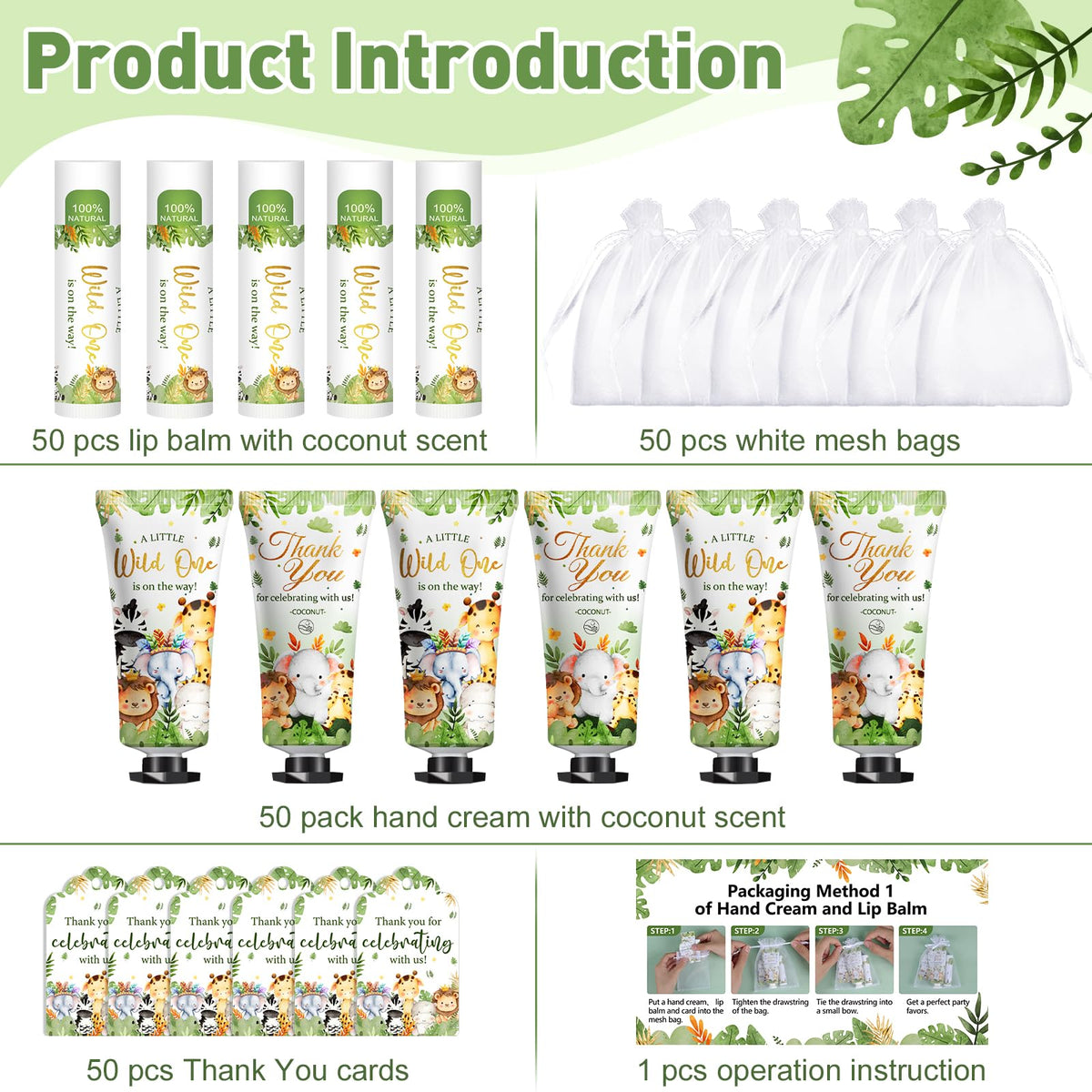 KONEUK bulk lip balm set with coconut fragrance for guests