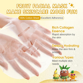 KONEUK masks feature cute fruit cartoon designs for fun spa moments.