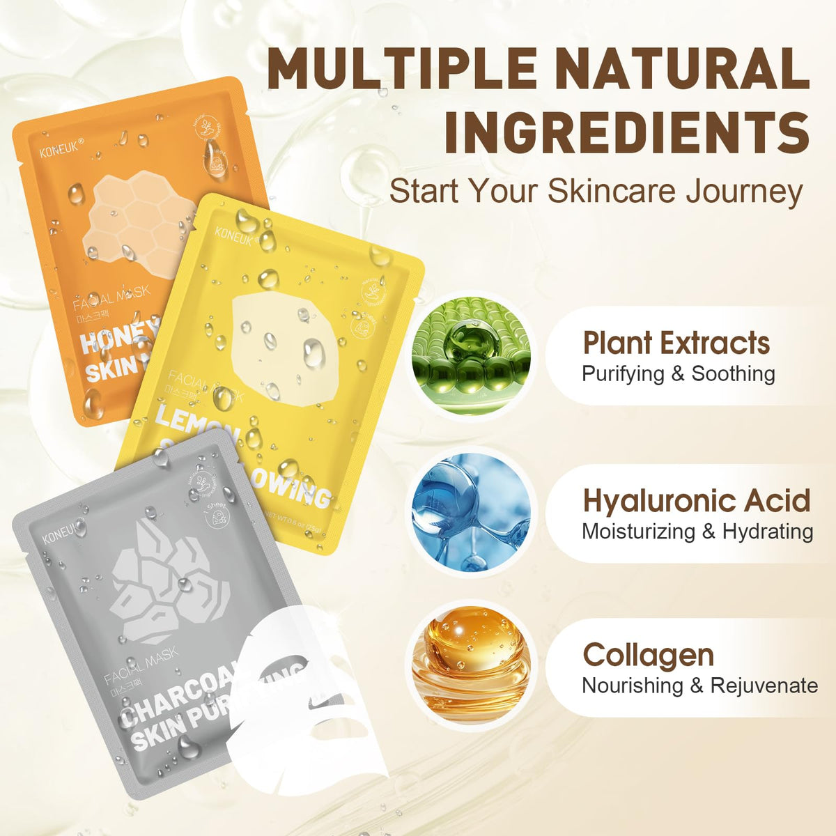 KONEUK honey mask type for soothing moisture and comfort