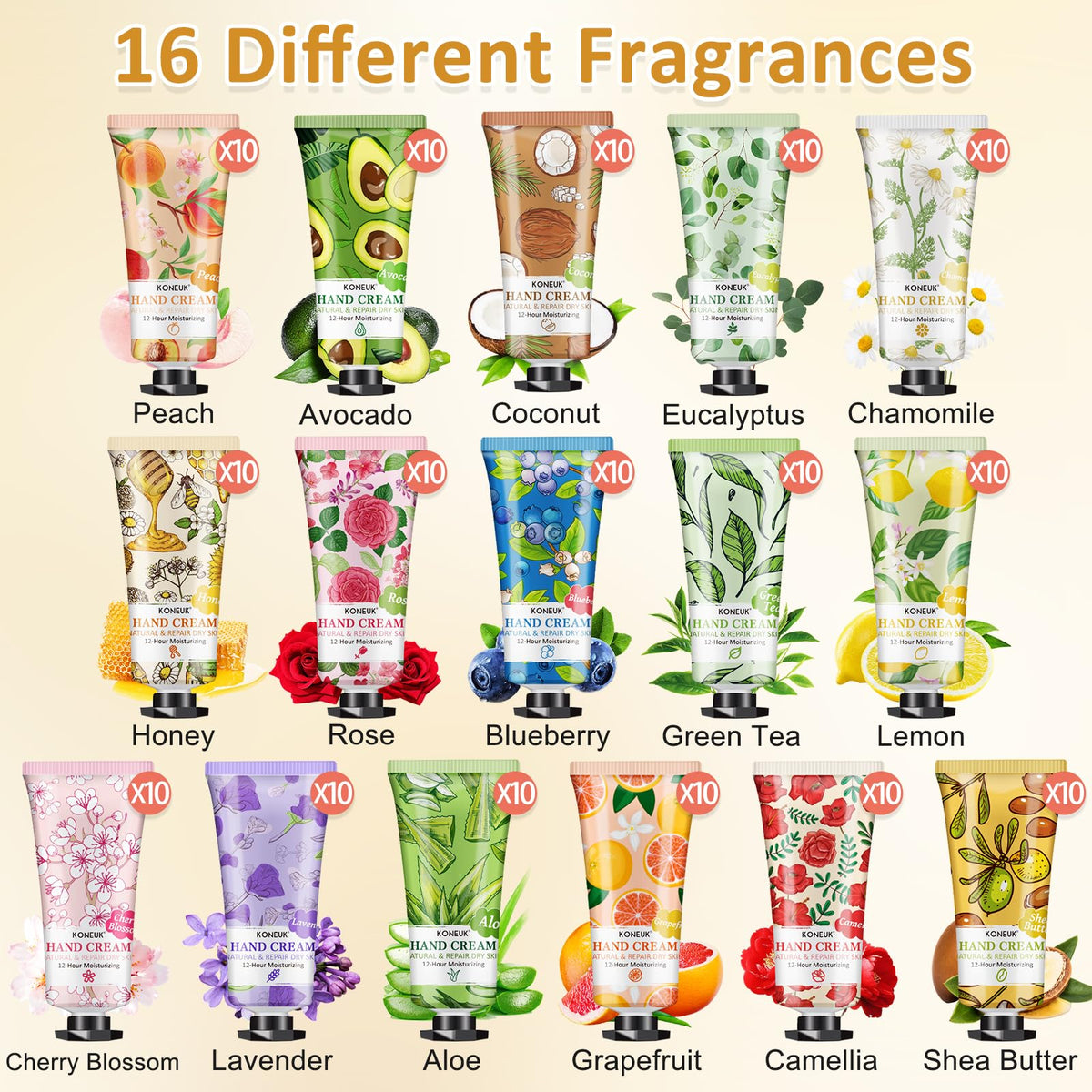 KONEUK moisturizing hand creams with aloe and shea butter for smooth, non-greasy care