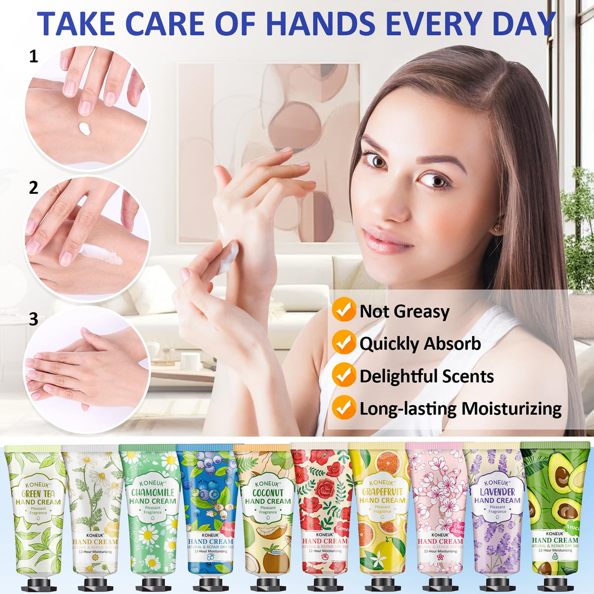 KONEUK peach-scent hand cream ideal for on-the-go hydration