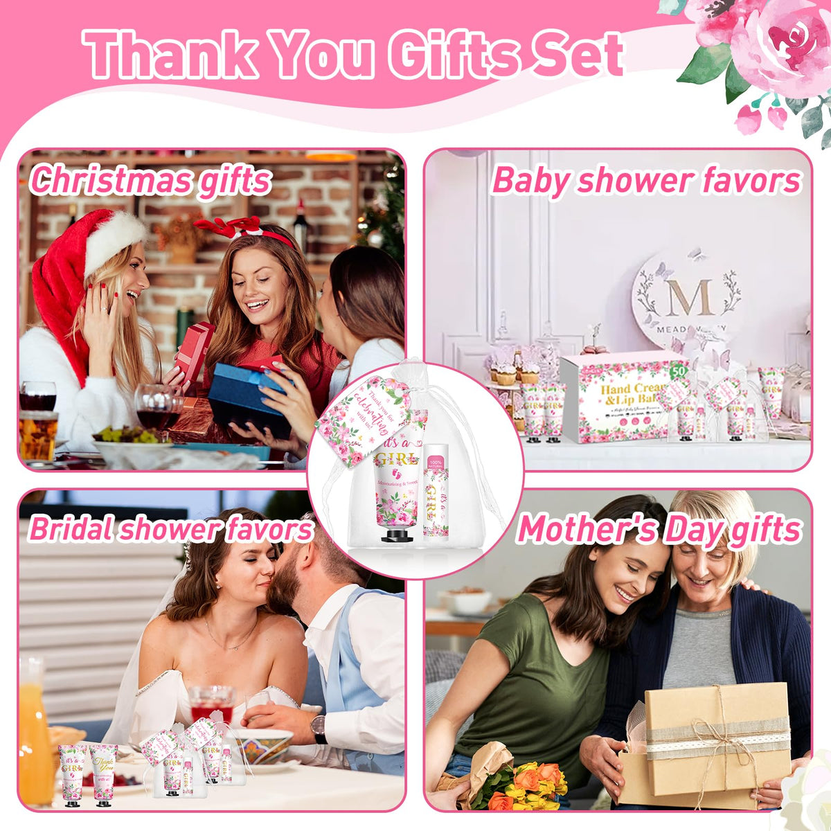 KONEUK pink flower packaging enhances event presentation