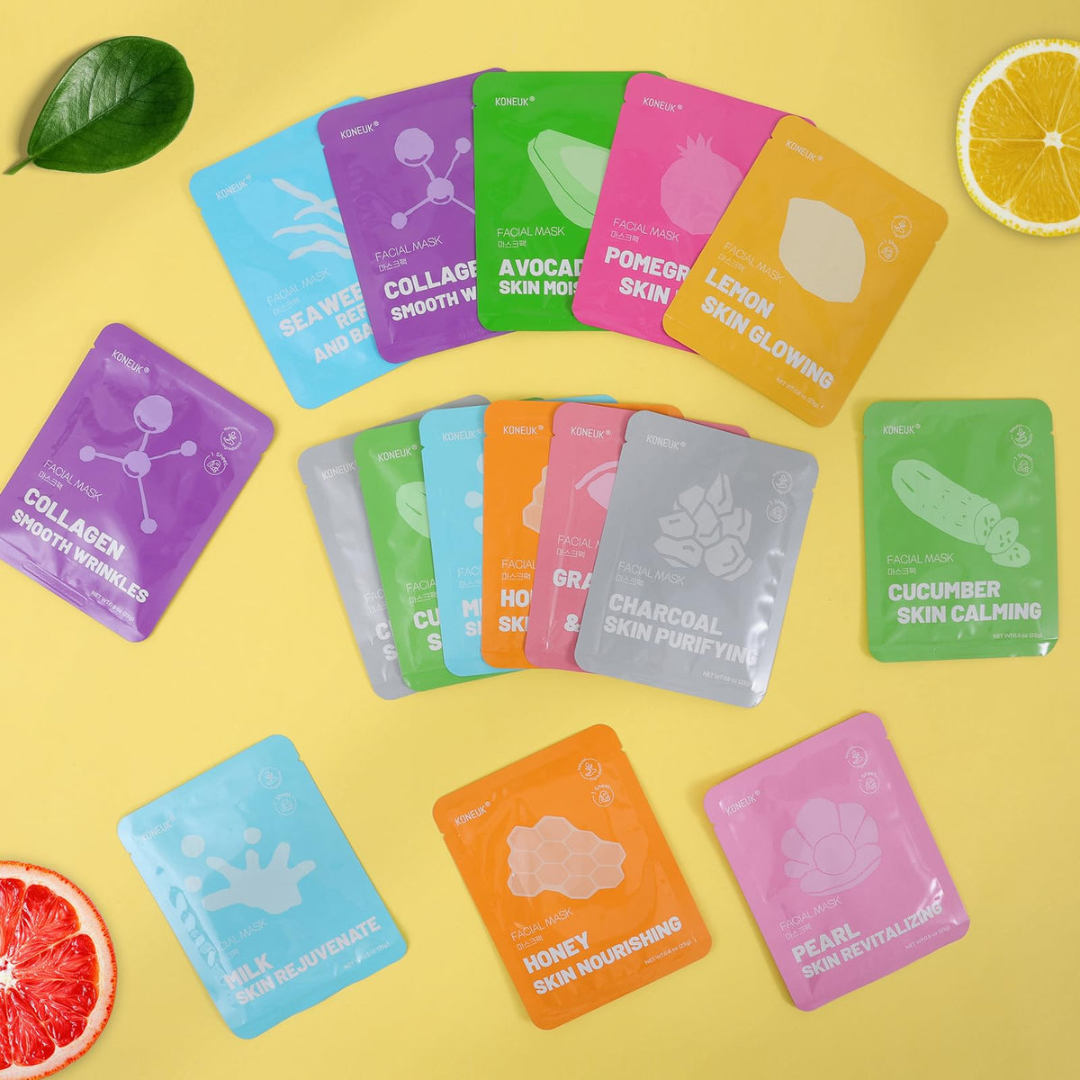 KONEUK spa party masks setup image shows sharing skincare moments