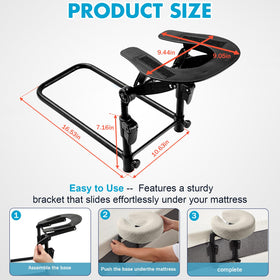 KONOVOLY height-adjustment 6-17in range fits most beds.