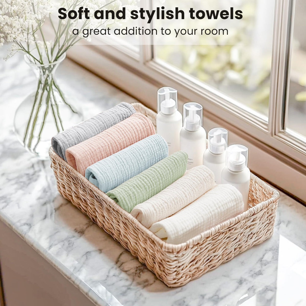 Konssy cloths dry quickly and hang easily with sewn loops.