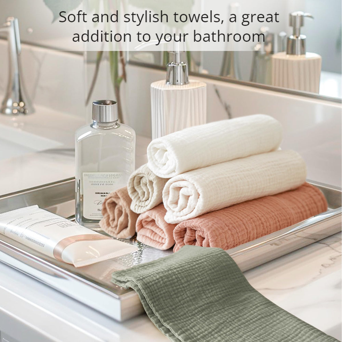 Konssy quick-drying fabric keeps towels fresh between uses