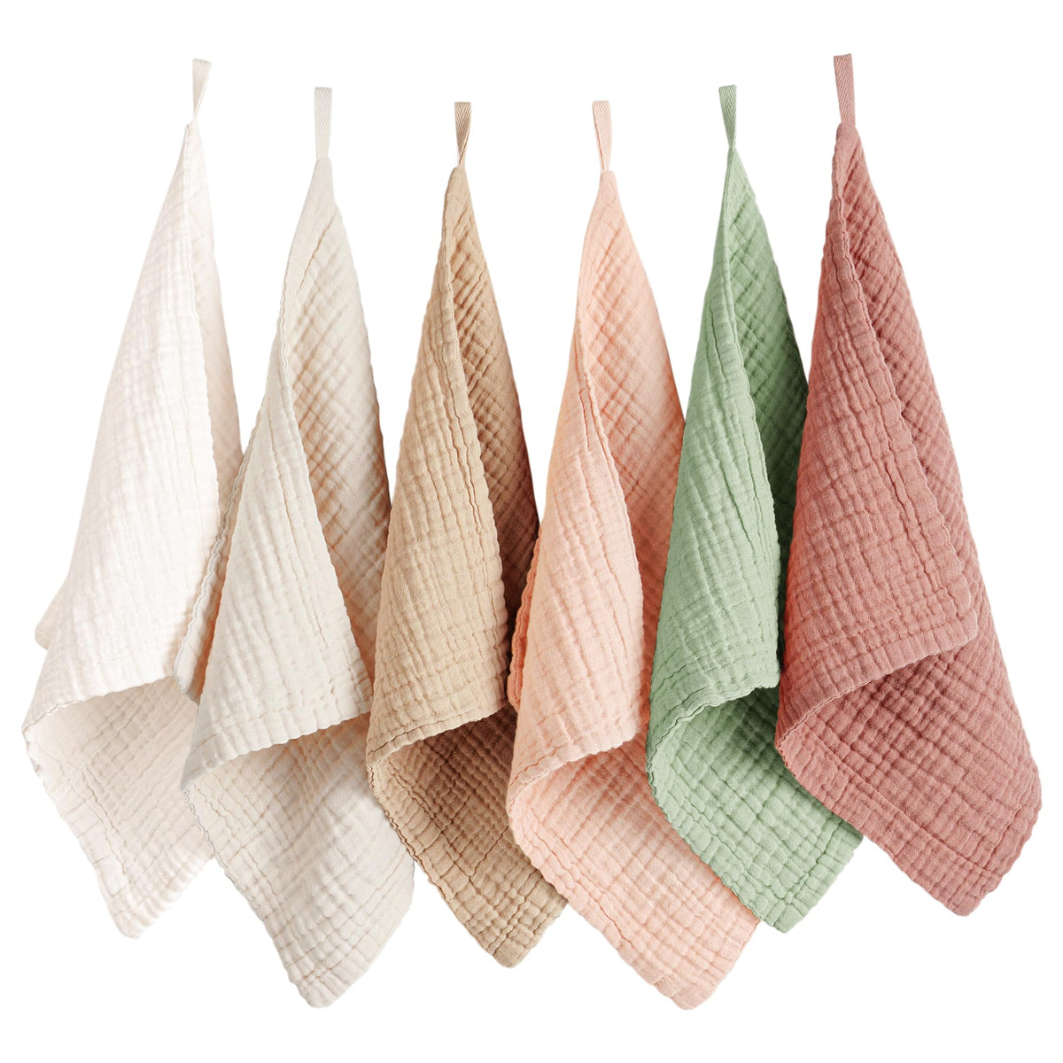 Konssy muslin face cloth with soft touch and high absorbency for gentle cleansing.