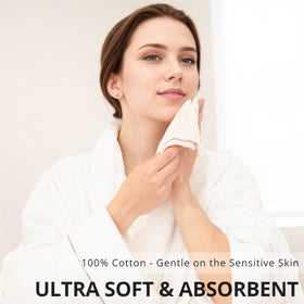Konssy muslin face towels ideal for sensitive skin with gentle soap absorption