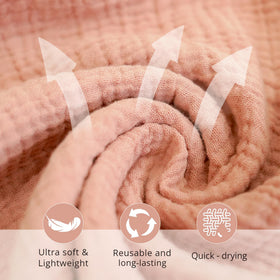 Konssy neutral color cloths blend with any bathroom décor.