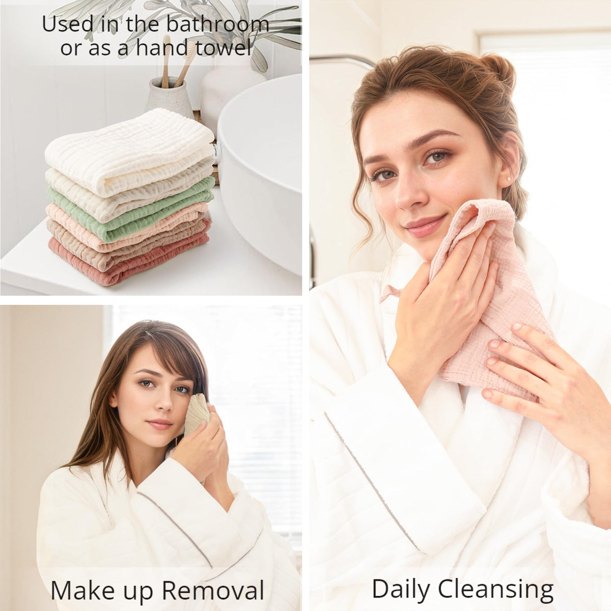 Konssy reusable six-pack washcloths save money and reduce waste.