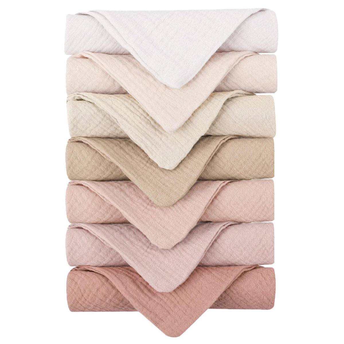 Konssy soft cotton face wash cloth close-up shows plush two-layer muslin texture for gentle cleansing.