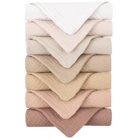 Konssy soft cotton face wash cloths folded 11x11 inches, gentle and absorbent for daily use.