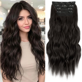 KooKaStyle clip-in long wavy extension pack shot shows added volume