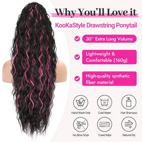 KooKaStyle curly texture closeup shows natural-looking curls and volume