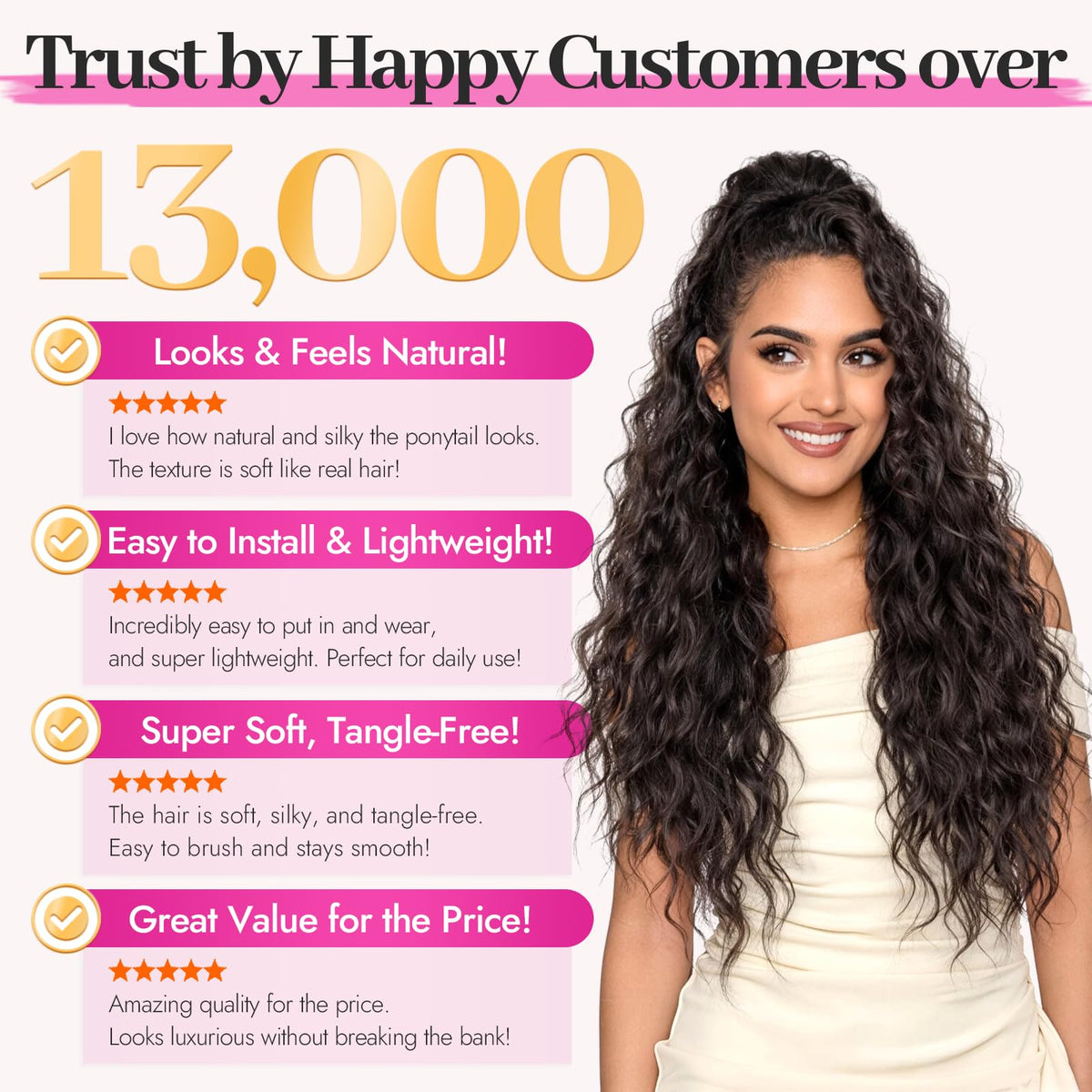 KooKaStyle ponytail for daily use and easy style changes