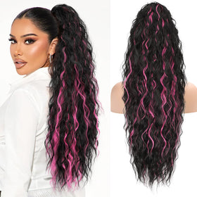 KooKaStyle ponytail extension with drawstring application offers quick, secure wear