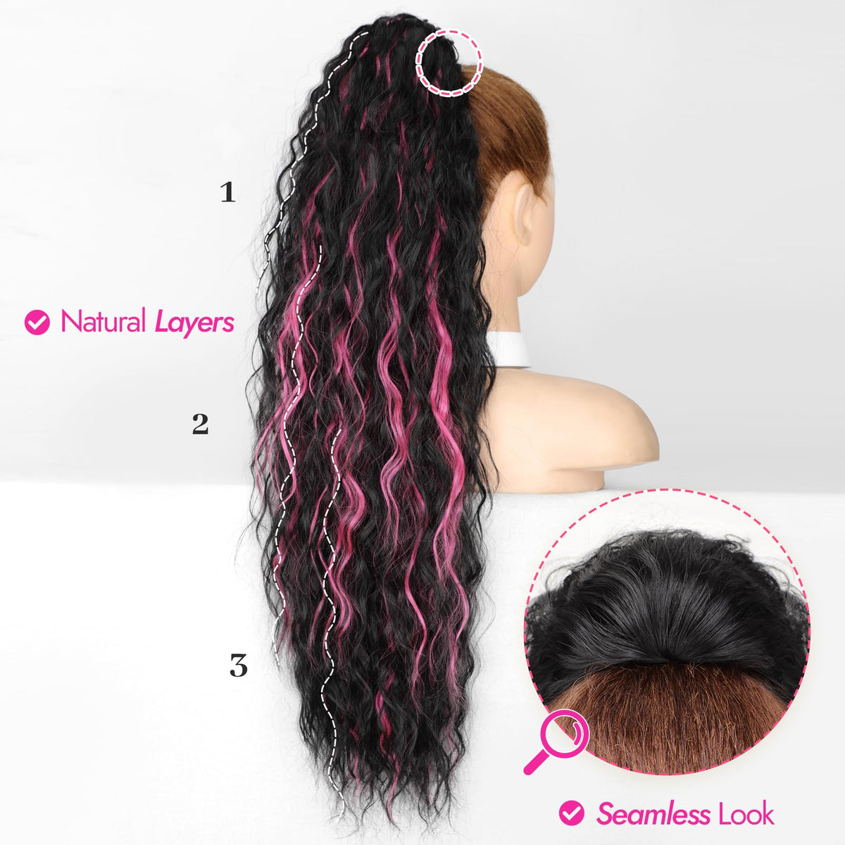 KooKaStyle layered volume design adds fullness and movement