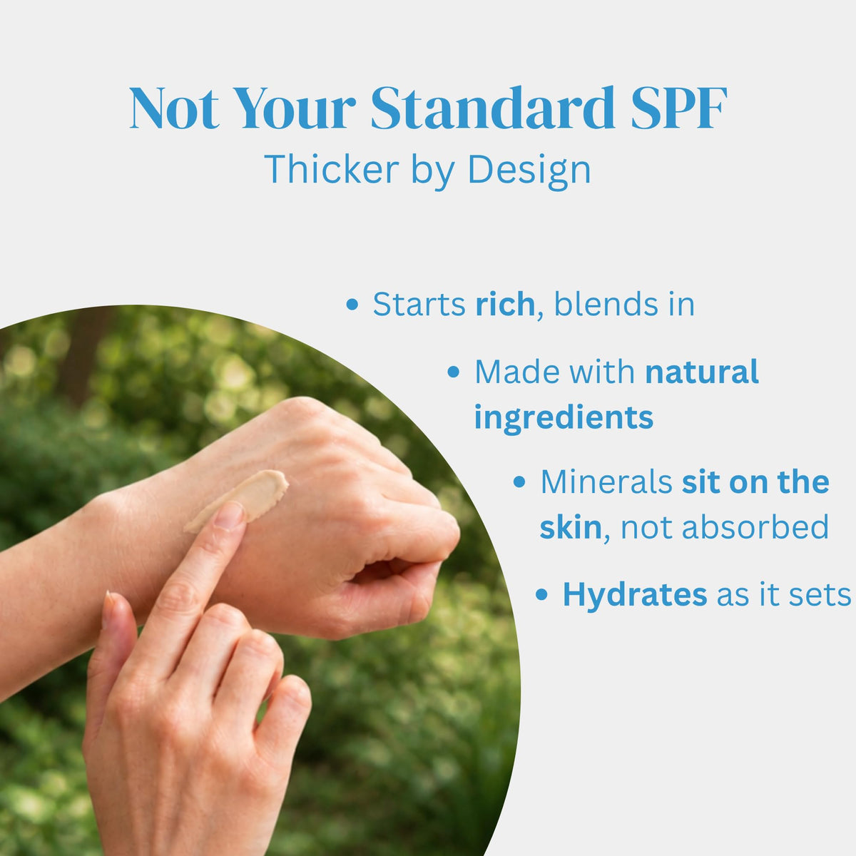 Koobarra tinted sunscreen on fair skin for natural finish.