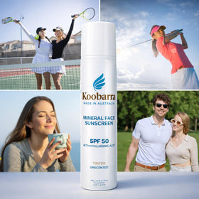 Koobarra water-resistant sunscreen up to 80 minutes.