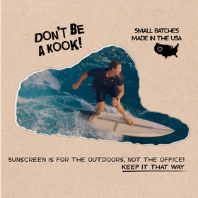 Kook-Off reef-safe vegan ingredients label communicates ocean-friendly care for everyday use.