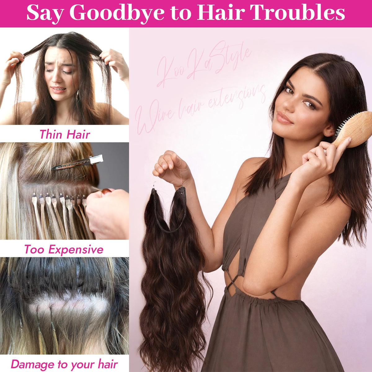 KooKaStyle chocolate brown to caramel blonde color blend