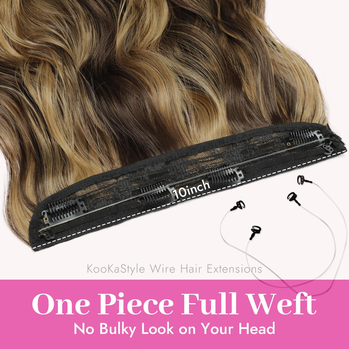 KooKaStyle four-clip attachment secures style quickly