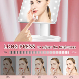 KOOKIN makeup mirror using USB and battery power for versatile use.