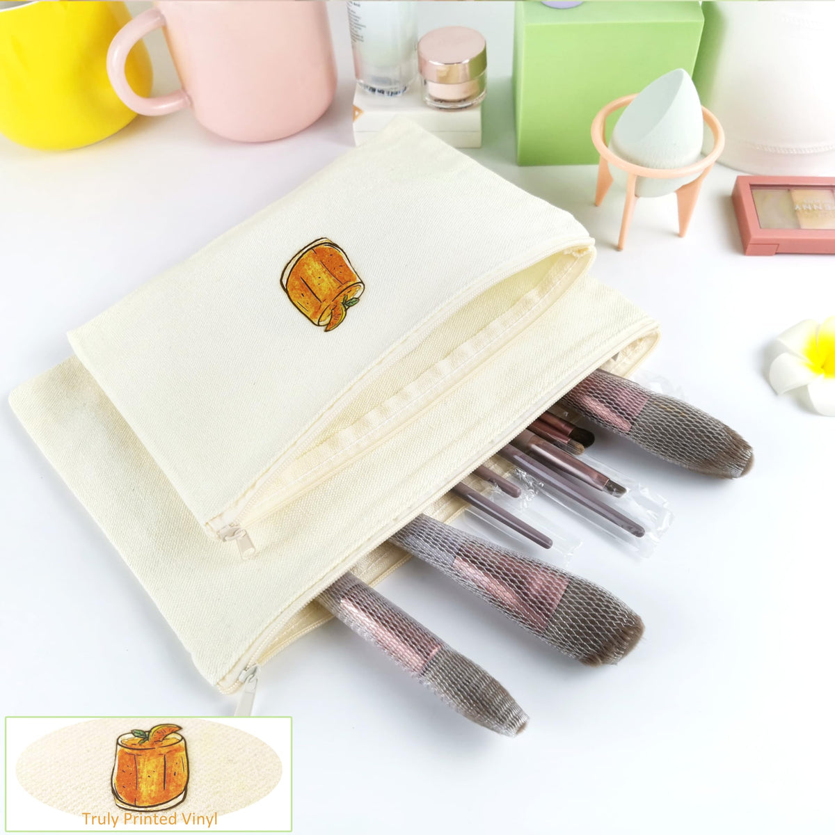 Koolmox durable polyester-cotton pouch with neat hemming built to last on trips.