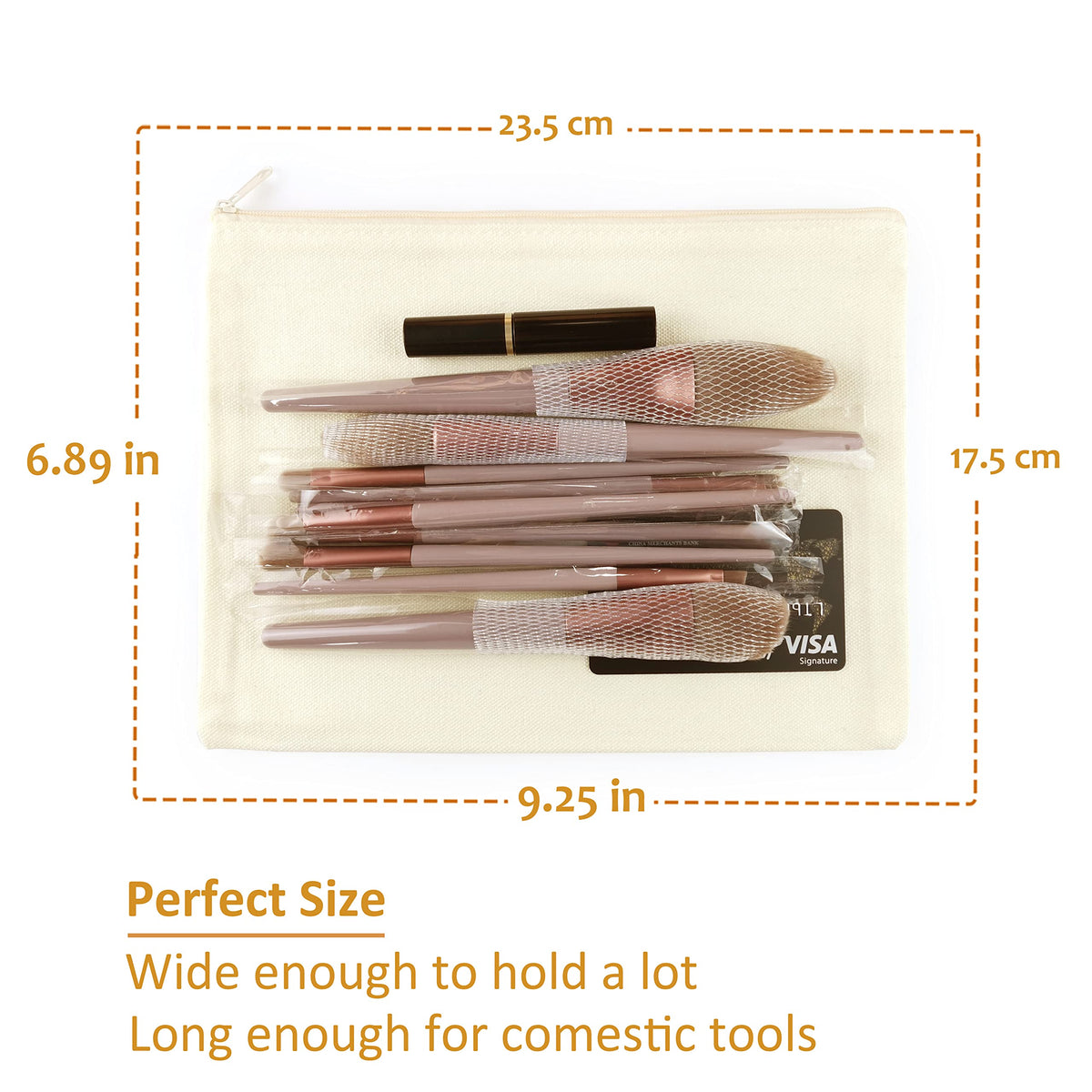 Koolmox canvas pouch flat blank sides ready for DIY embroidery or heat press.