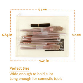 Koolmox canvas pouch flat blank sides ready for DIY embroidery or heat press.