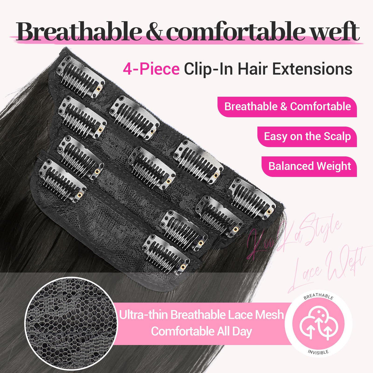KooKaStyle lightweight double-weft design distributes weight for all-day comfort.