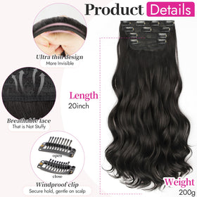 KooKaStyle close-up of soft waves and healthy shine in 20-inch extensions.