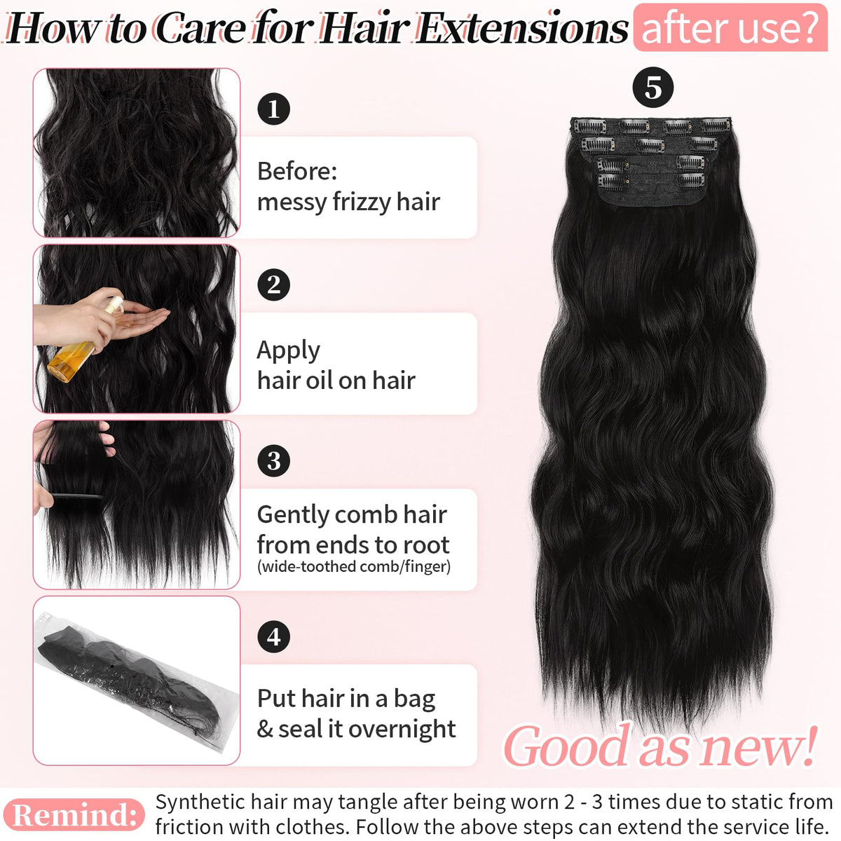 Customize length by trimming to suit your hairstyle.