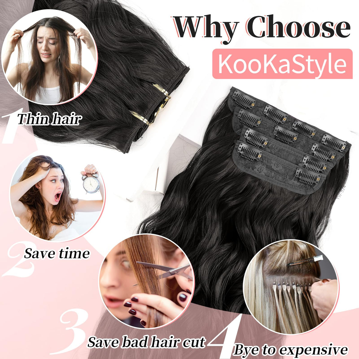 Four-piece set allows versatile placement for custom looks.