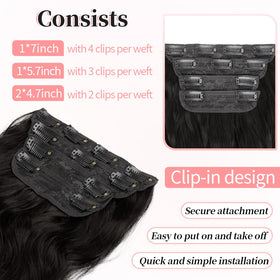 Long 24-inch length adds visible fullness and movement.