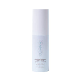 Kopari Antioxidant Face Shield SPF 30 bottle with sheer texture for a natural look.