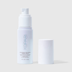 Kopari Face Shield SPF 30 pump-dispense shown for easy daily application.