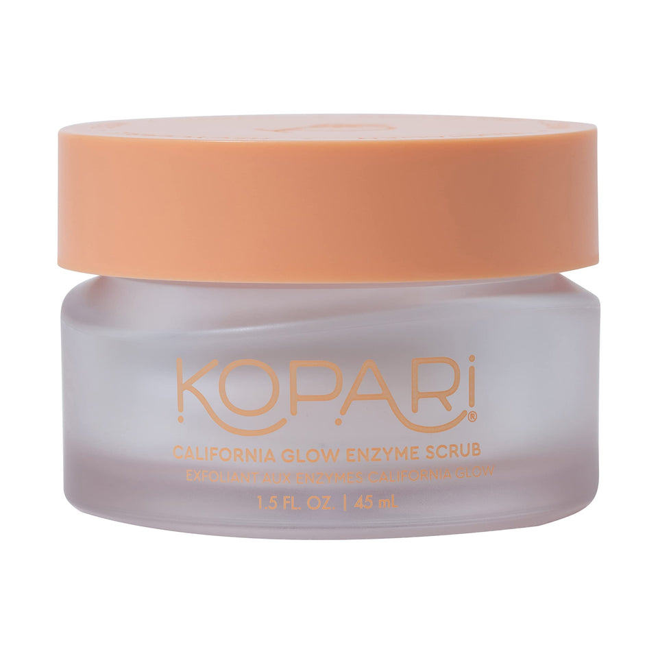 Kopari California Glow enzyme scrub packaging ready for home use