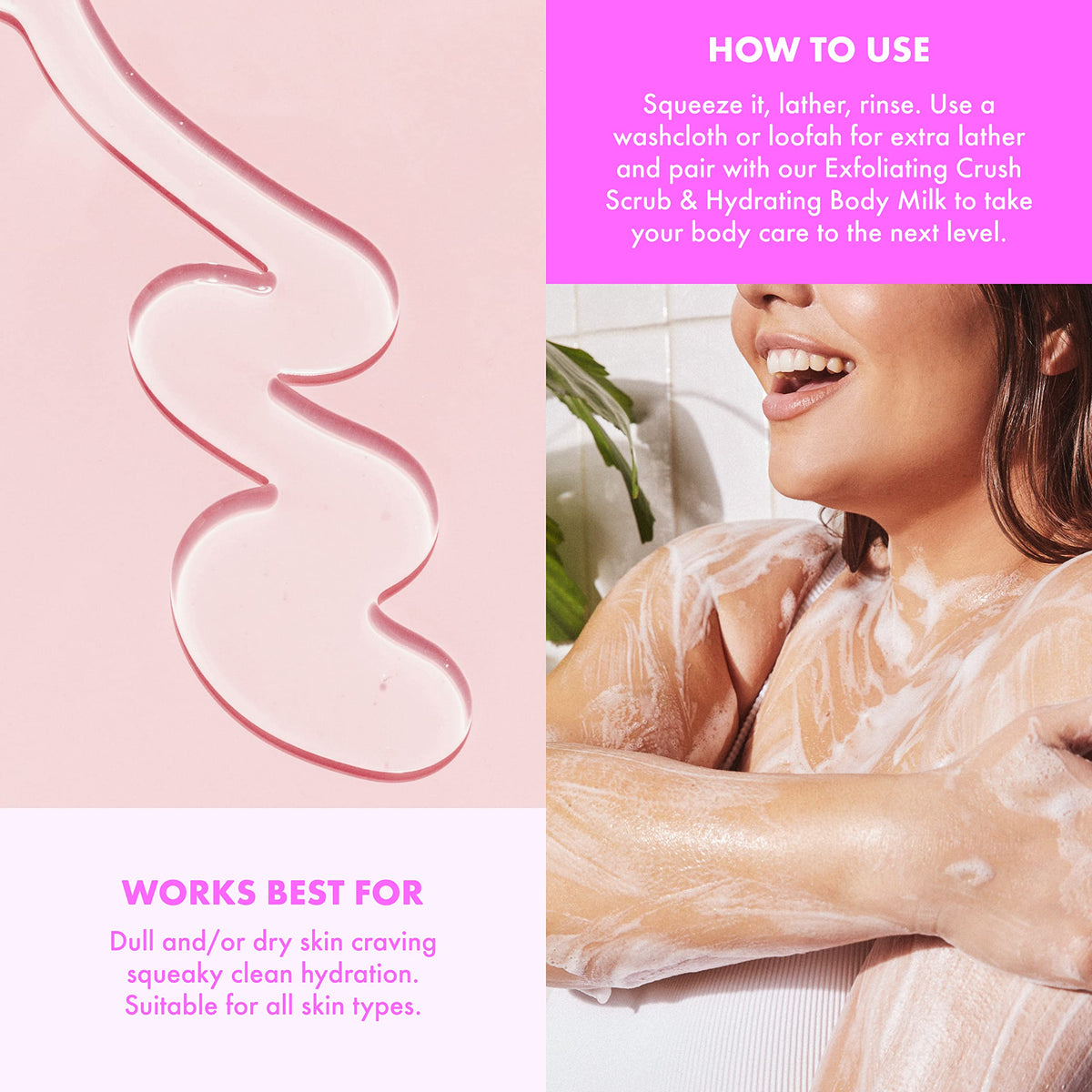 Kopari Hydrating Body Wash shown in a shower scene for daily use