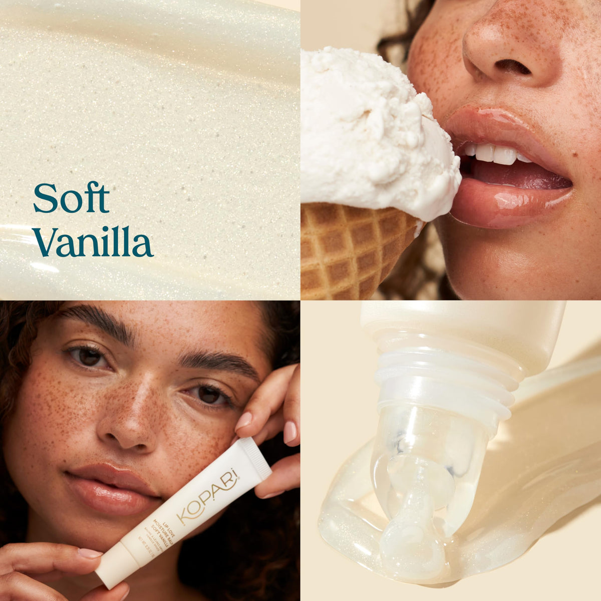 Kopari Lip Love Balm texture with coconut oil and butters for nourishment