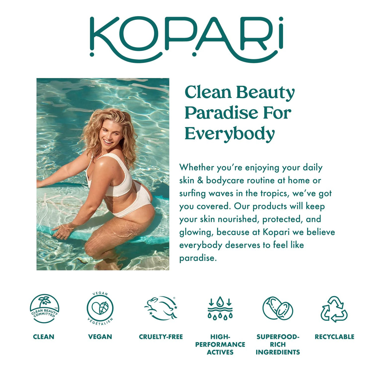 Kopari Lip Love Balm applied on lips for instant moisture and shine