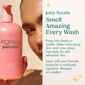 Hyaluronic acid and vitamin E in Kopari Paradiso Cloud Foam hydrate while cleansing.