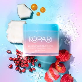 Lychee seeds in Kopari Pink Glow Exfoliating Body Polish