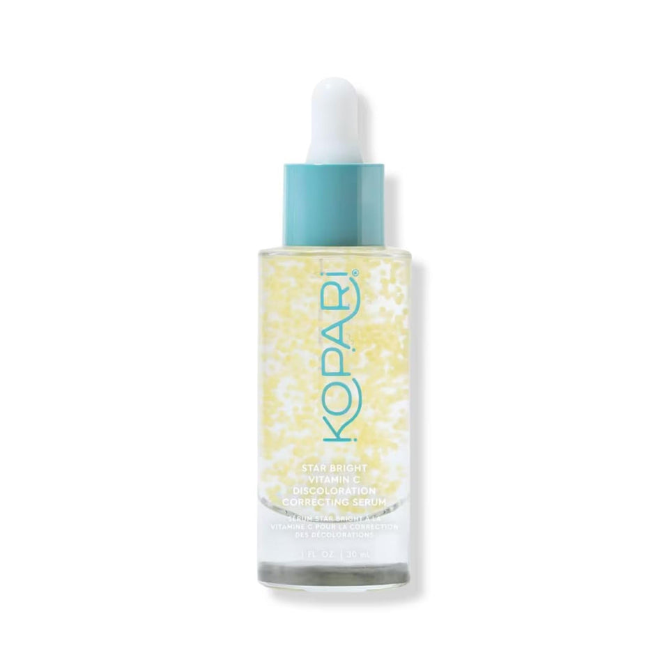 Kopari Star Bright serum bottle front, lightweight formula for daily brightening.