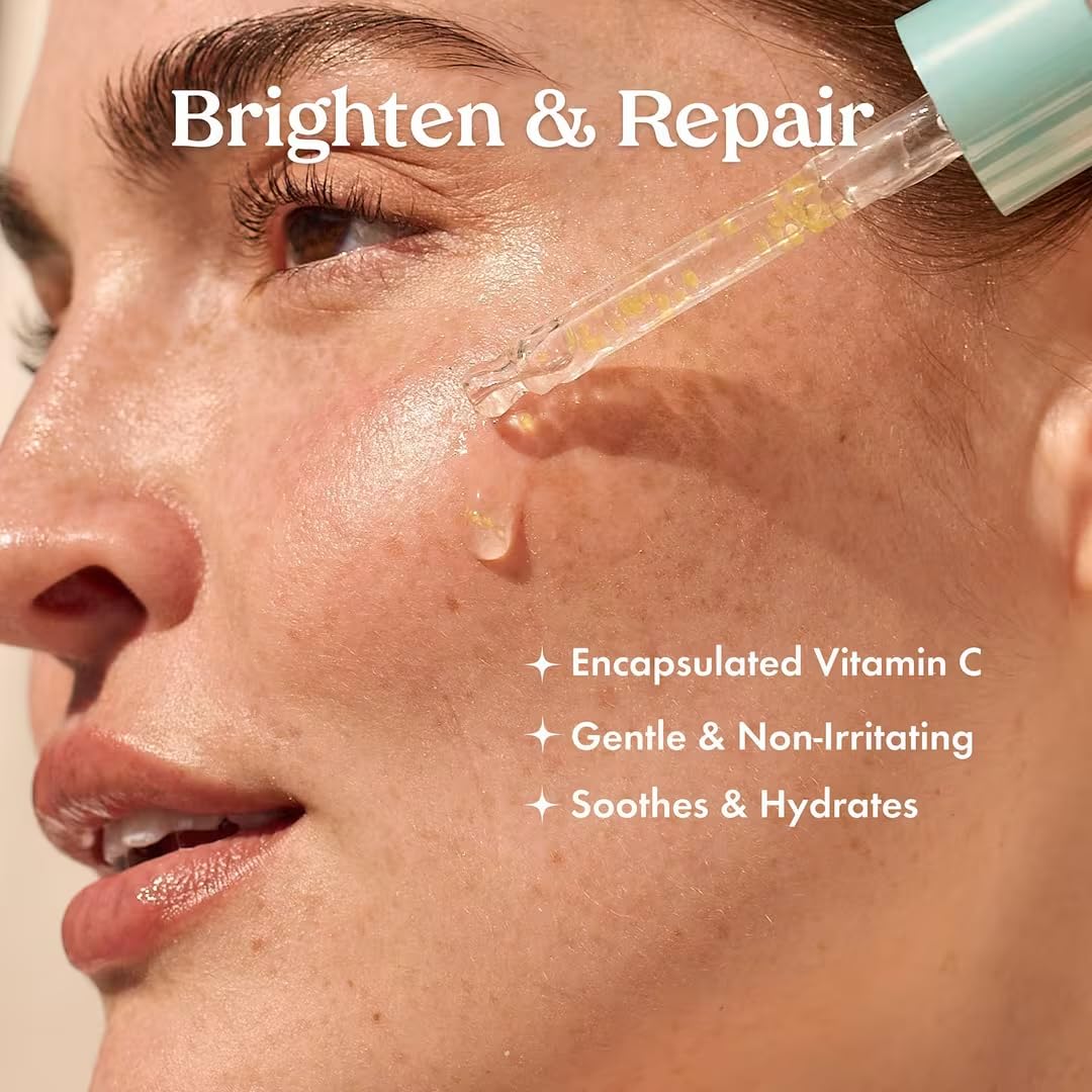 Kopari Star Bright encapsulated vitamin C beads shown for slow-release brightening.
