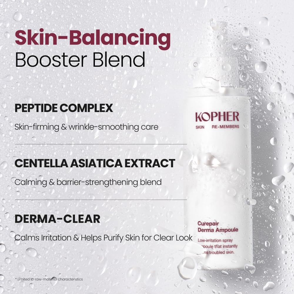 Kopher Curepair Derma Ampoule Mist brightening potential in a product shot.