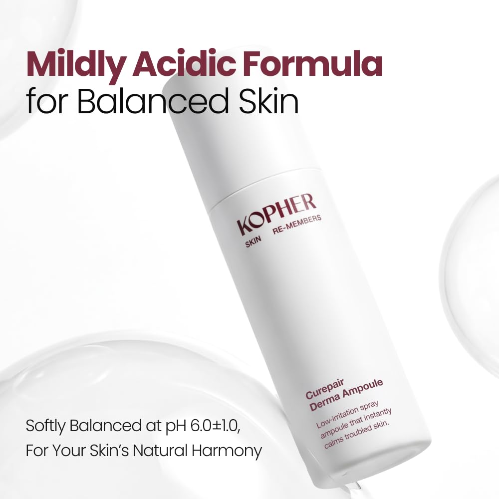 Kopher Curepair Derma Ampoule Mist focuses on EGF for nourishment and barrier support.