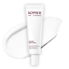 Kopher Curepair Mela Cream 4ever Edition packaging highlights collaboration and premium skincare.