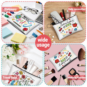 KOPOOEOE durable canvas makeup bag with bright print for longevity