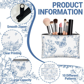 KOPOOEOE bright floral quote makeup pouch, eye-catching style for spring outings.
